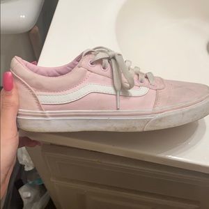Pair of pink old school vans